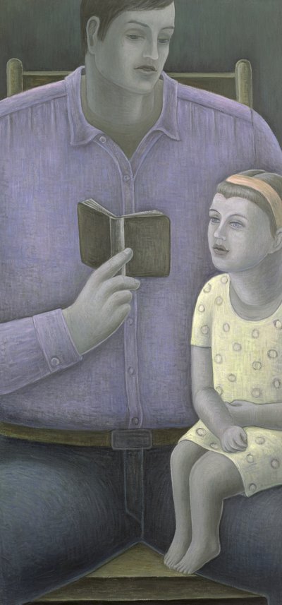 Man Reading to Girl, 2003 by Ruth Addinall